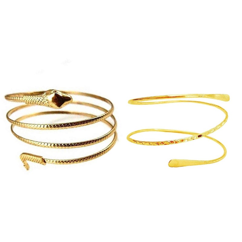 CSIYANJRY99 Gold Snake Arm Cuff for Women - Upper Arm Cuff Bracelet Armlet Egyptian Medusa Costume Accessory - Image 1